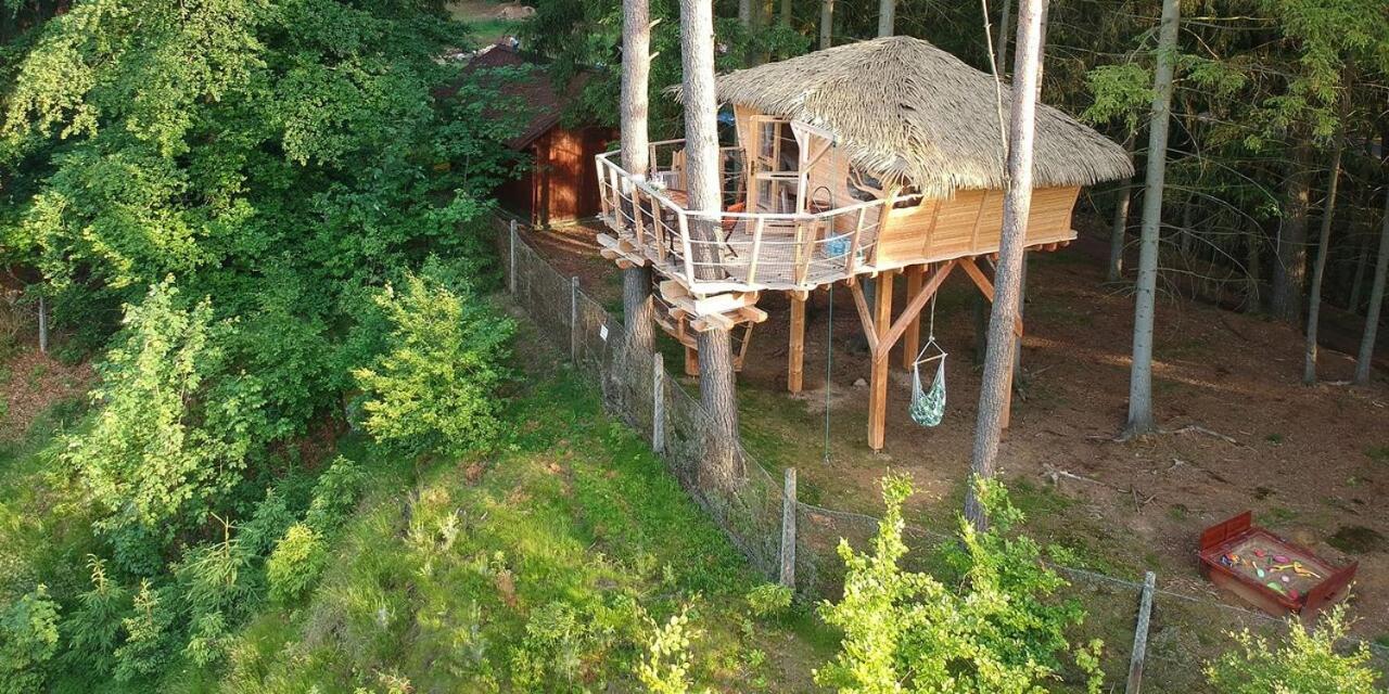Отель Treehouse U Rybnika Osecna Экстерьер фото